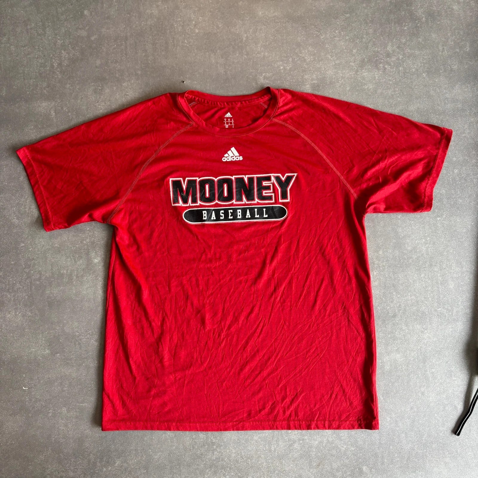 Mooney Baseball Adidas Graphic Tee Red