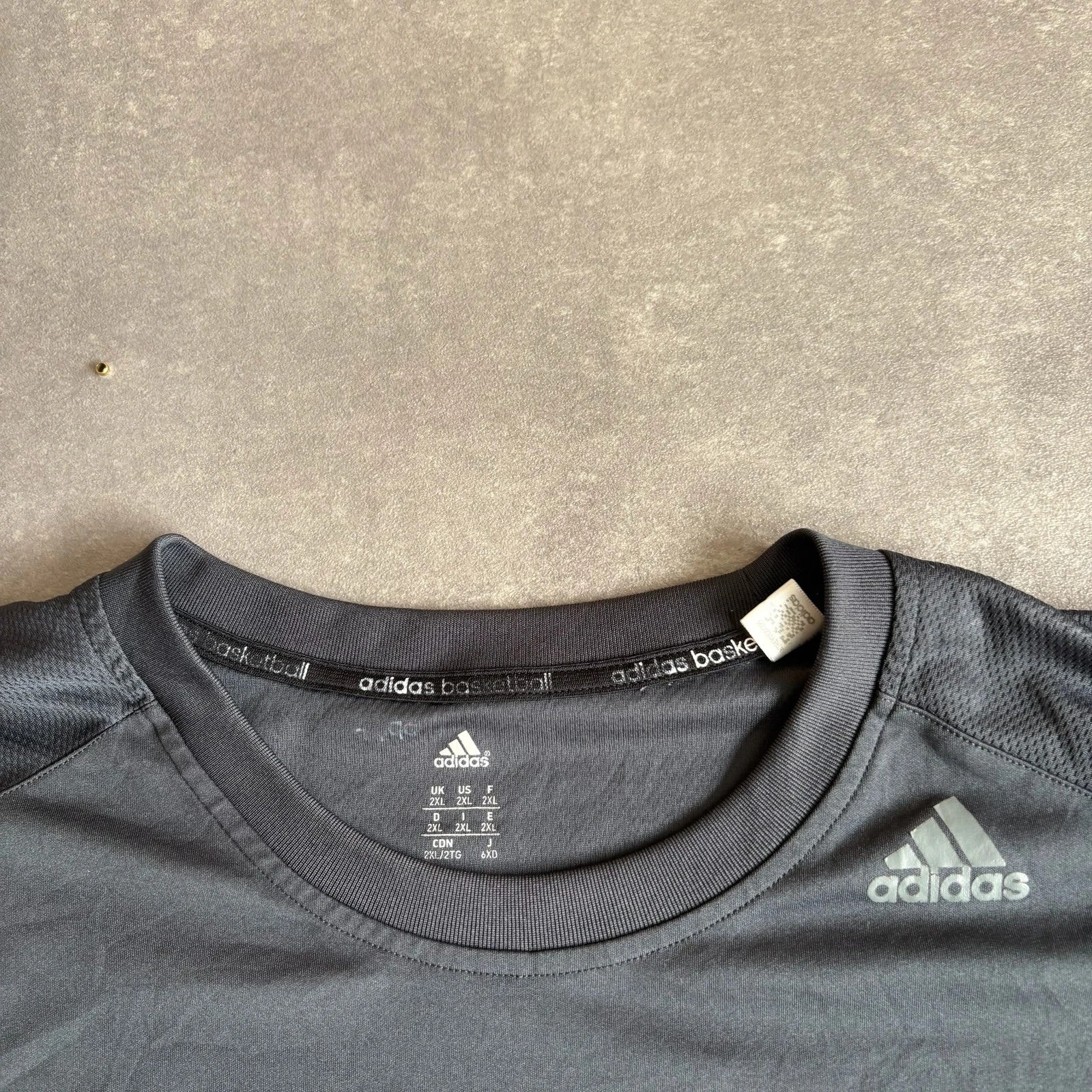 Adidas Basketball Black Graphic Tee Athletic Streetwear