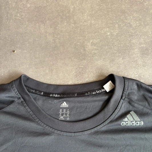 Adidas Basketball Black Graphic Tee Athletic Streetwear