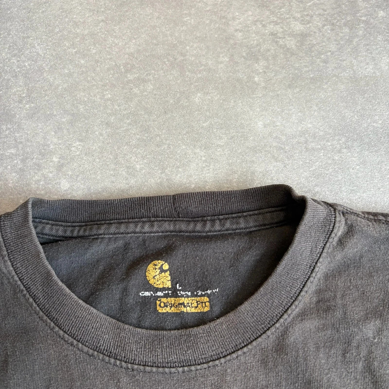 Carhartt Black Long Sleeve Pocket Workwear Tee Heavyweight