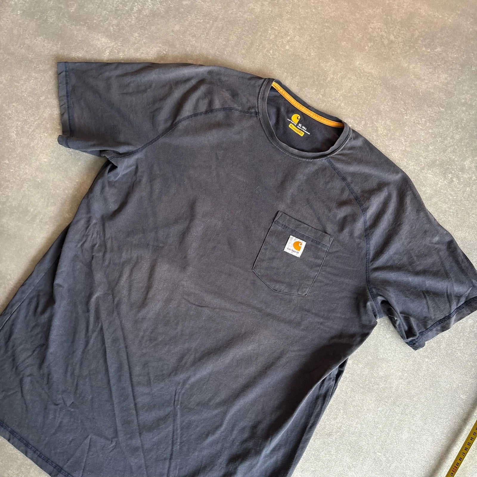 Carhartt Black Pocket Tee XL Tall Heavyweight Workwear