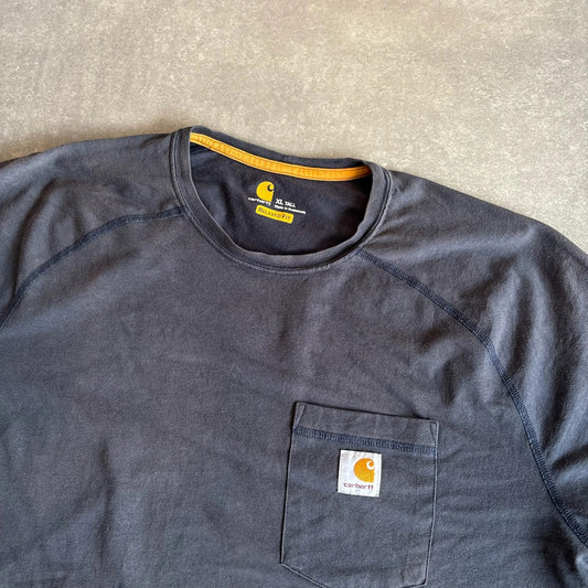 Carhartt Black Pocket Tee XL Tall Heavyweight Workwear