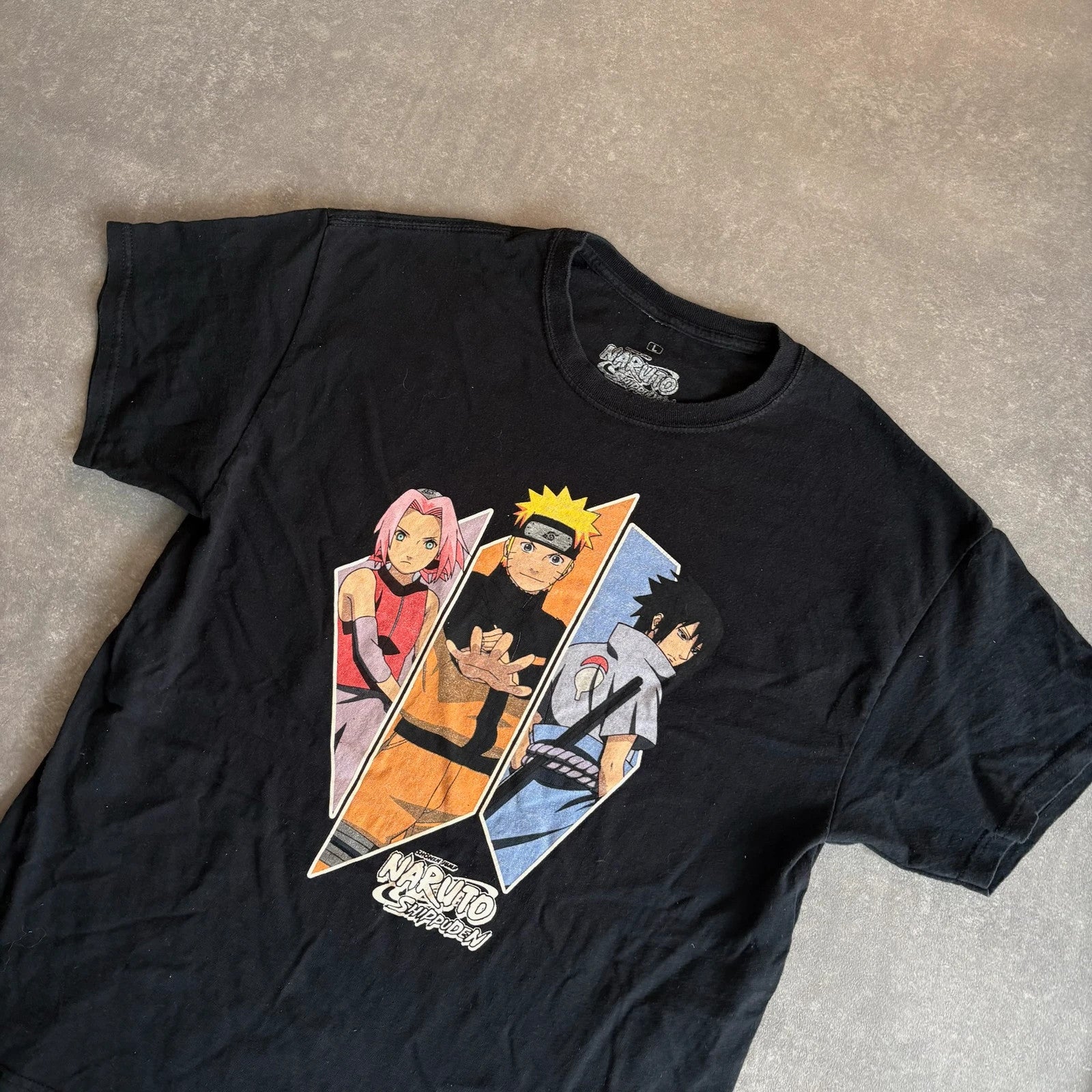 Naruto Shippuden Team Seven Black Anime Graphic Tee