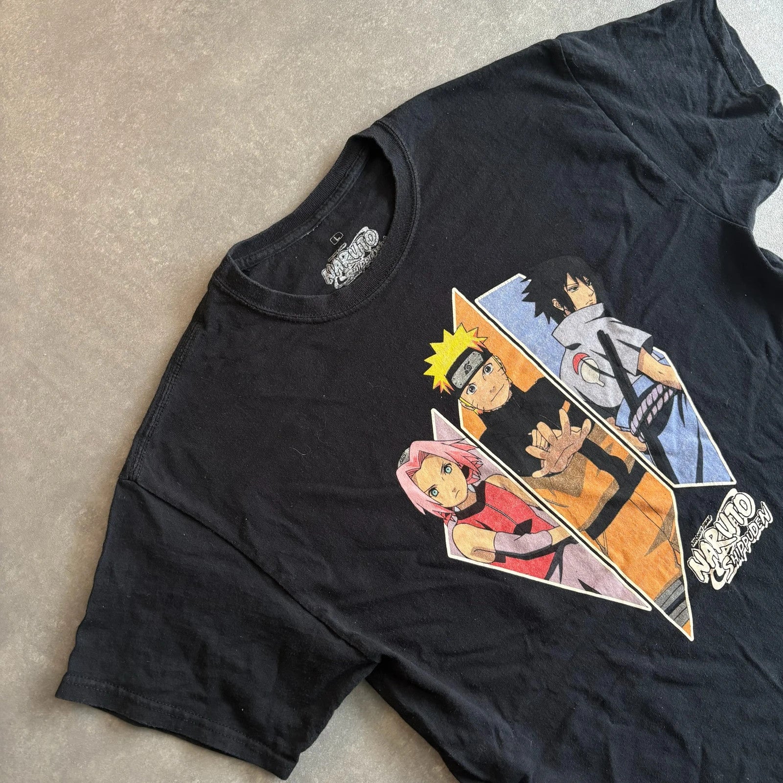 Naruto Shippuden Team Seven Black Anime Graphic Tee