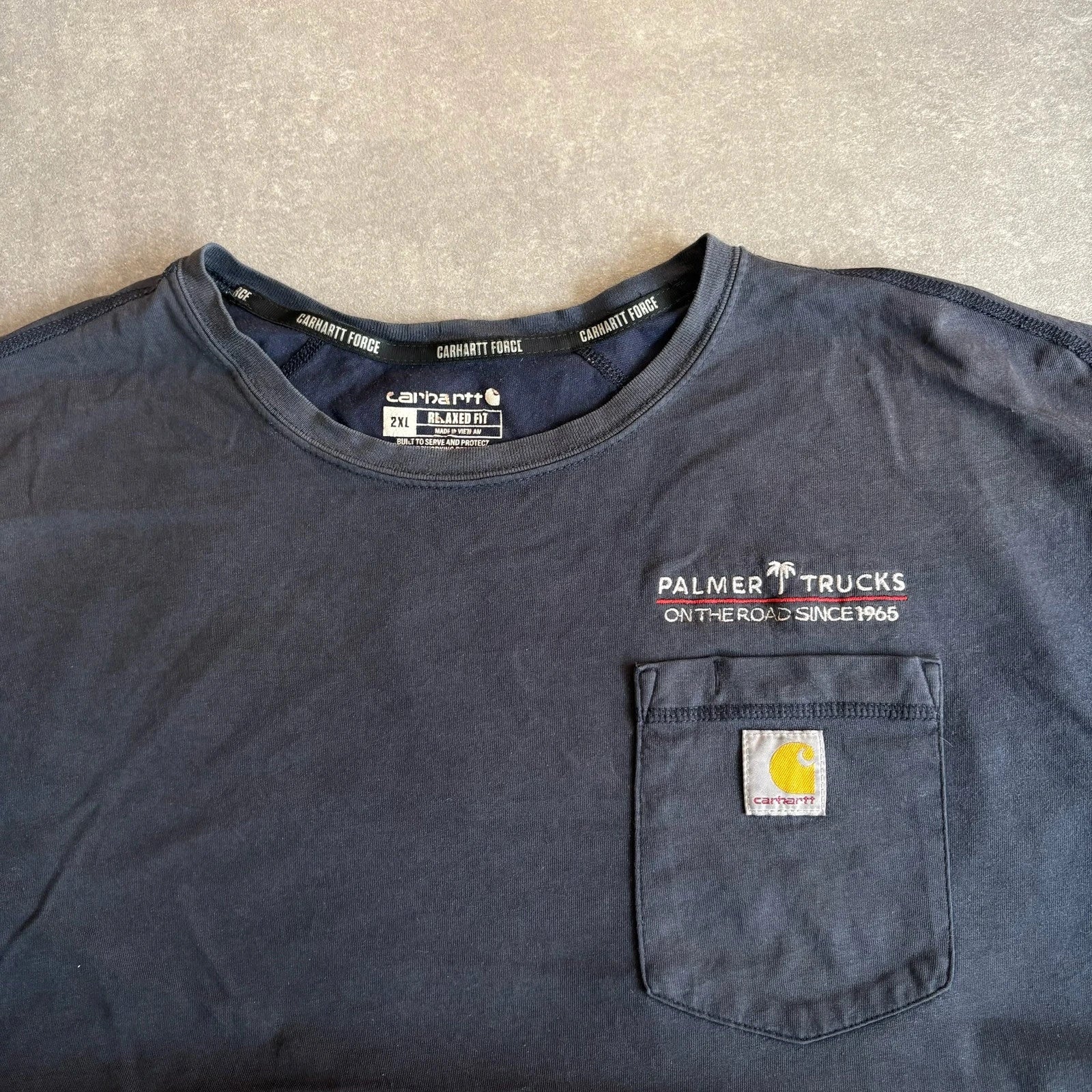 Carhartt Palmer Trucks Black Relaxed Fit Pocket Workwear Tee