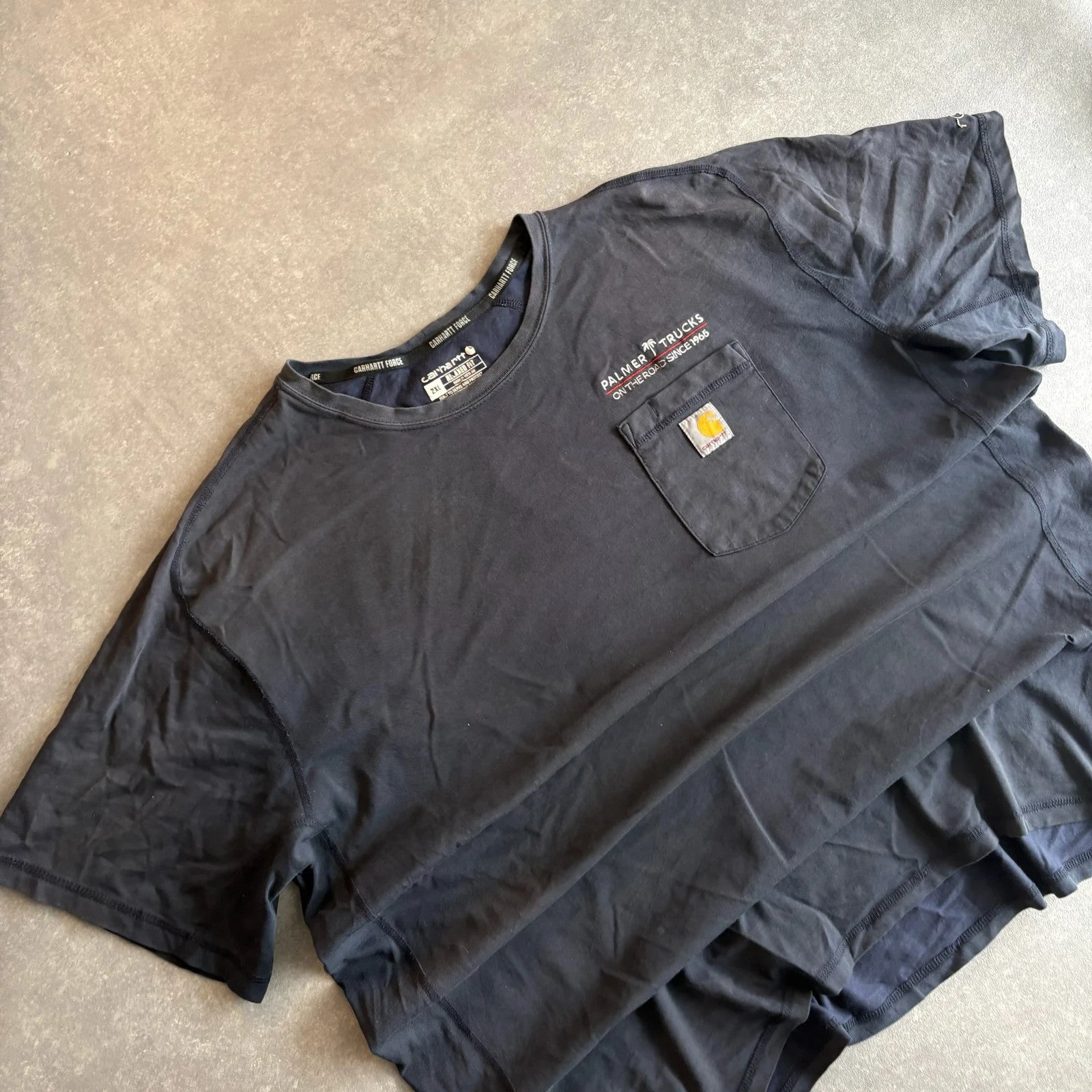 Carhartt Palmer Trucks Black Relaxed Fit Pocket Workwear Tee