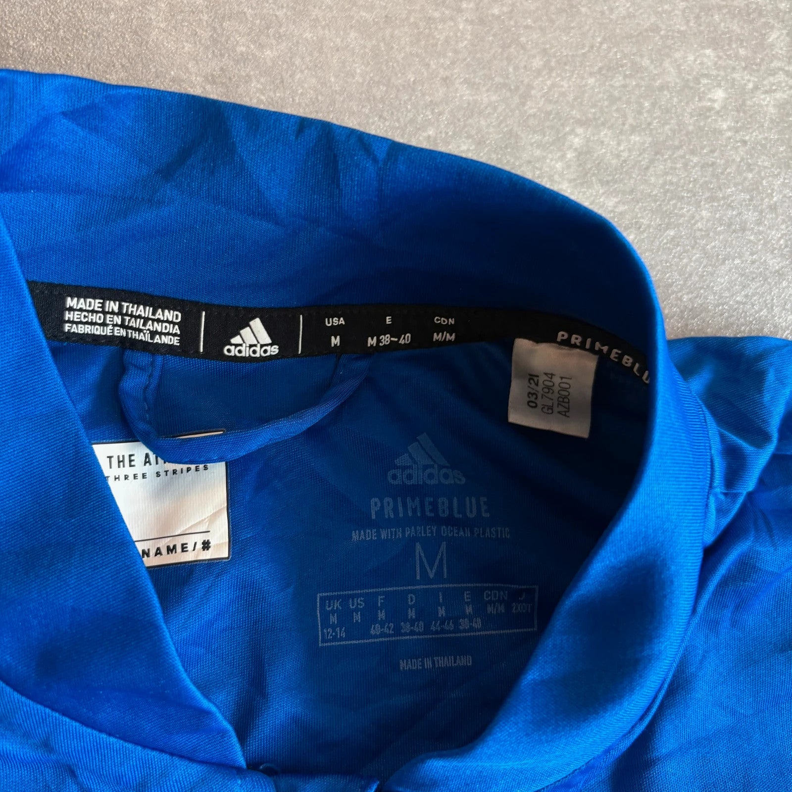 Adidas Primeblue Blue Quarter Zip Training Sports Pullover