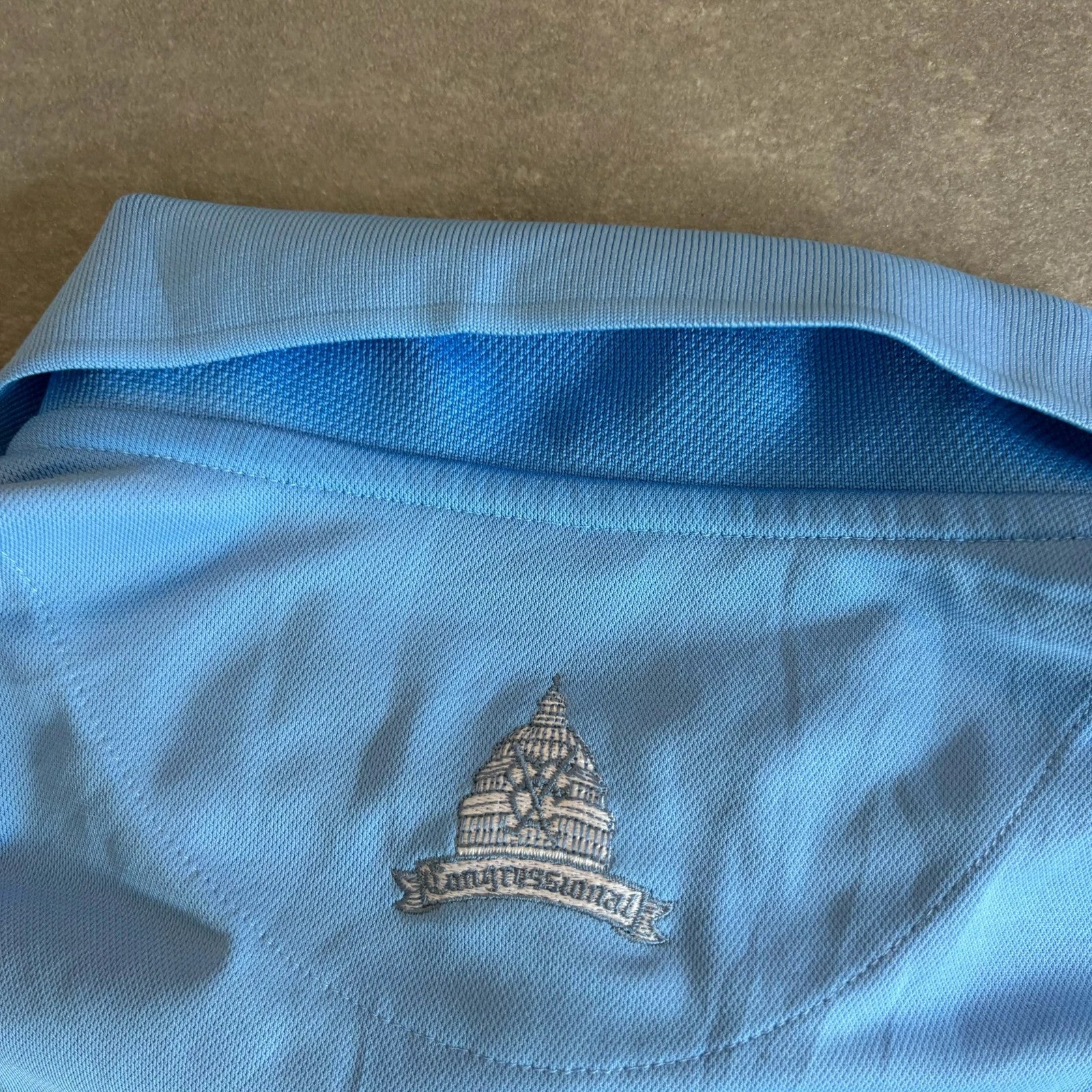 Nike Golf AT&T National Polo Light Blue Tour Athletic Sports Shirt