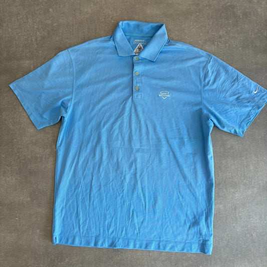 Nike Golf AT&T National Polo Light Blue Tour Athletic Sports Shirt