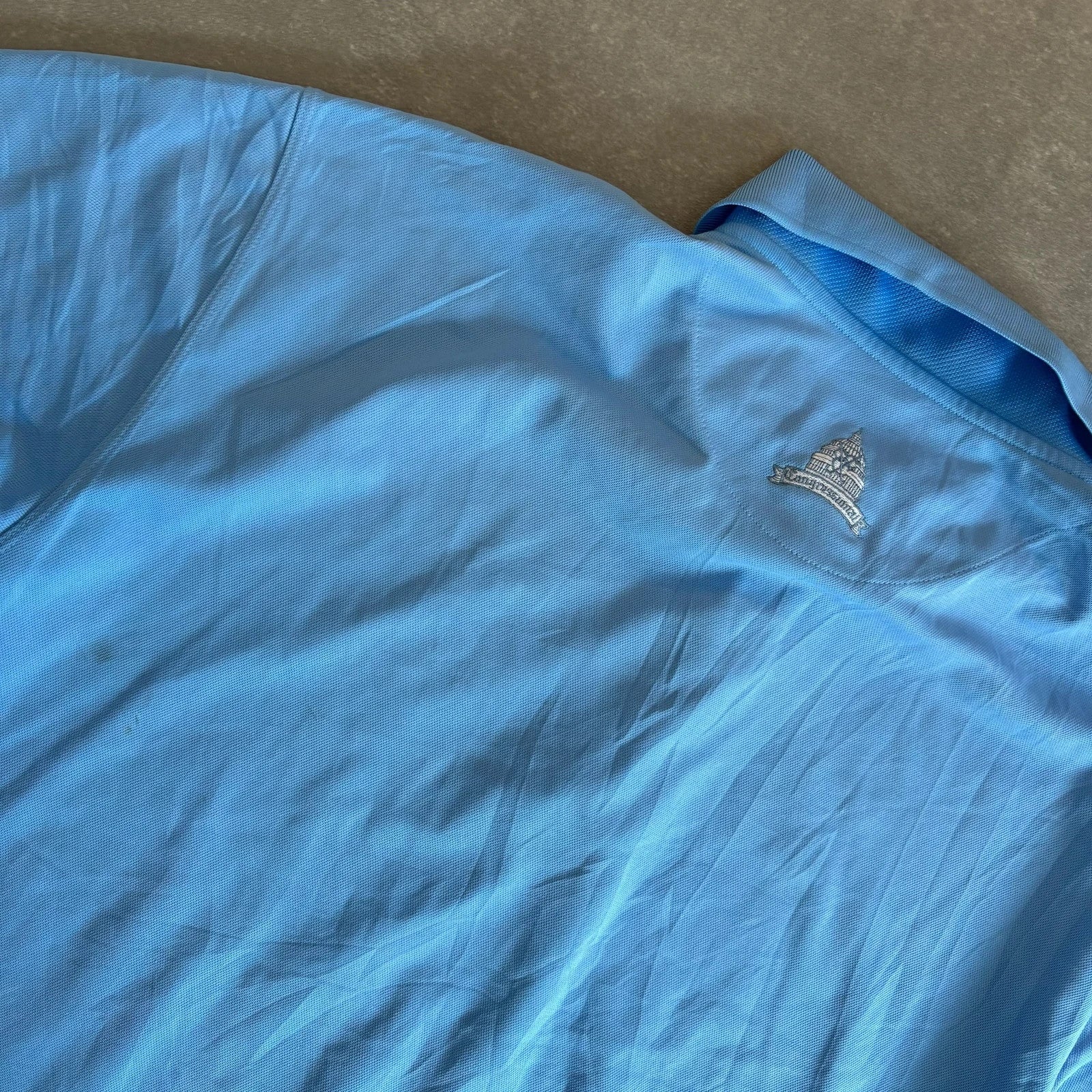 Nike Golf AT&T National Polo Light Blue Tour Athletic Sports Shirt