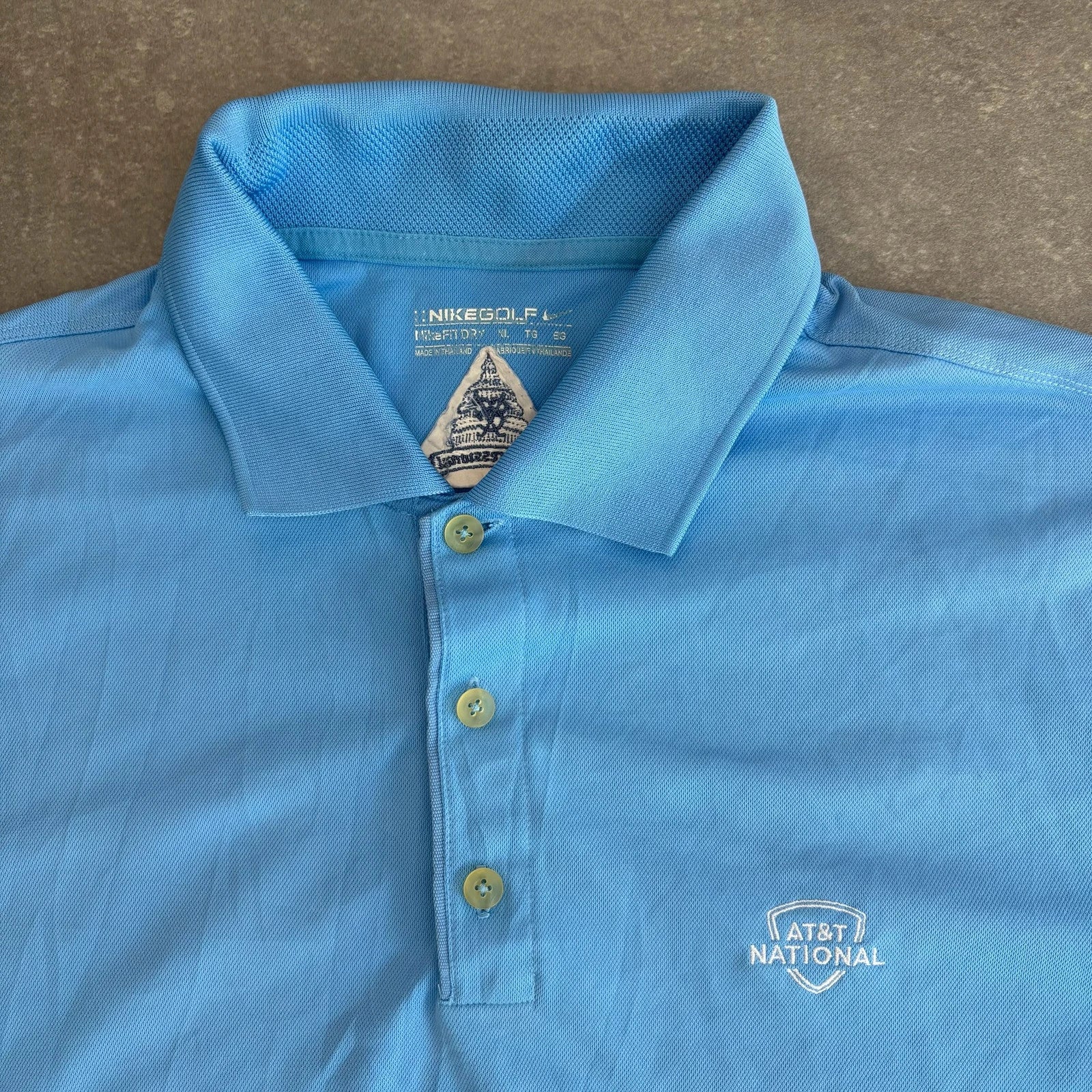Nike Golf AT&T National Polo Light Blue Tour Athletic Sports Shirt