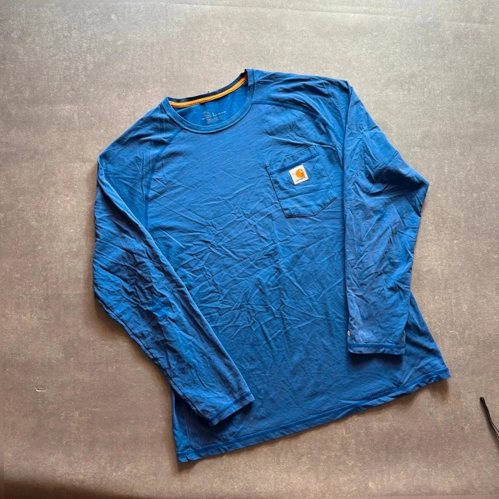 Carhartt Blue Pocket Long Sleeve t Shirt