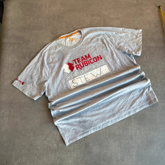 Carhartt Force Grey Team Rubicon Disaster Response T-Shirt mens XL Relaxed Fit Vintage