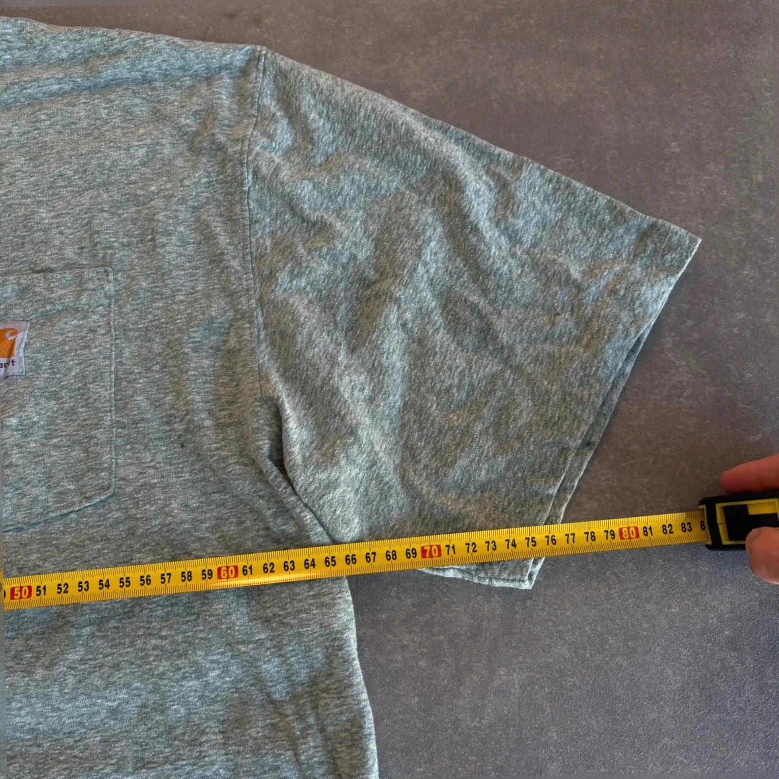 Carhartt Heather Grey Henley Pocket T-Shirt Mens XL Original fit Workwear 3 Button
