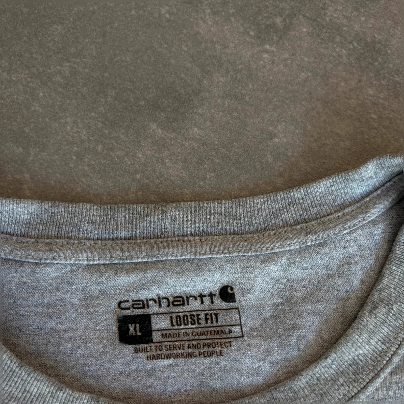 Carhartt Grey Loose Fit Pocket T-Shirt mens XL Workwear Heavyweight Cotton Vintage