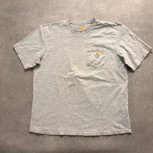 Carhartt grey Original Fit Pocket T-Shirt Mens XL Workwear Vintage Cotton Heavyweight