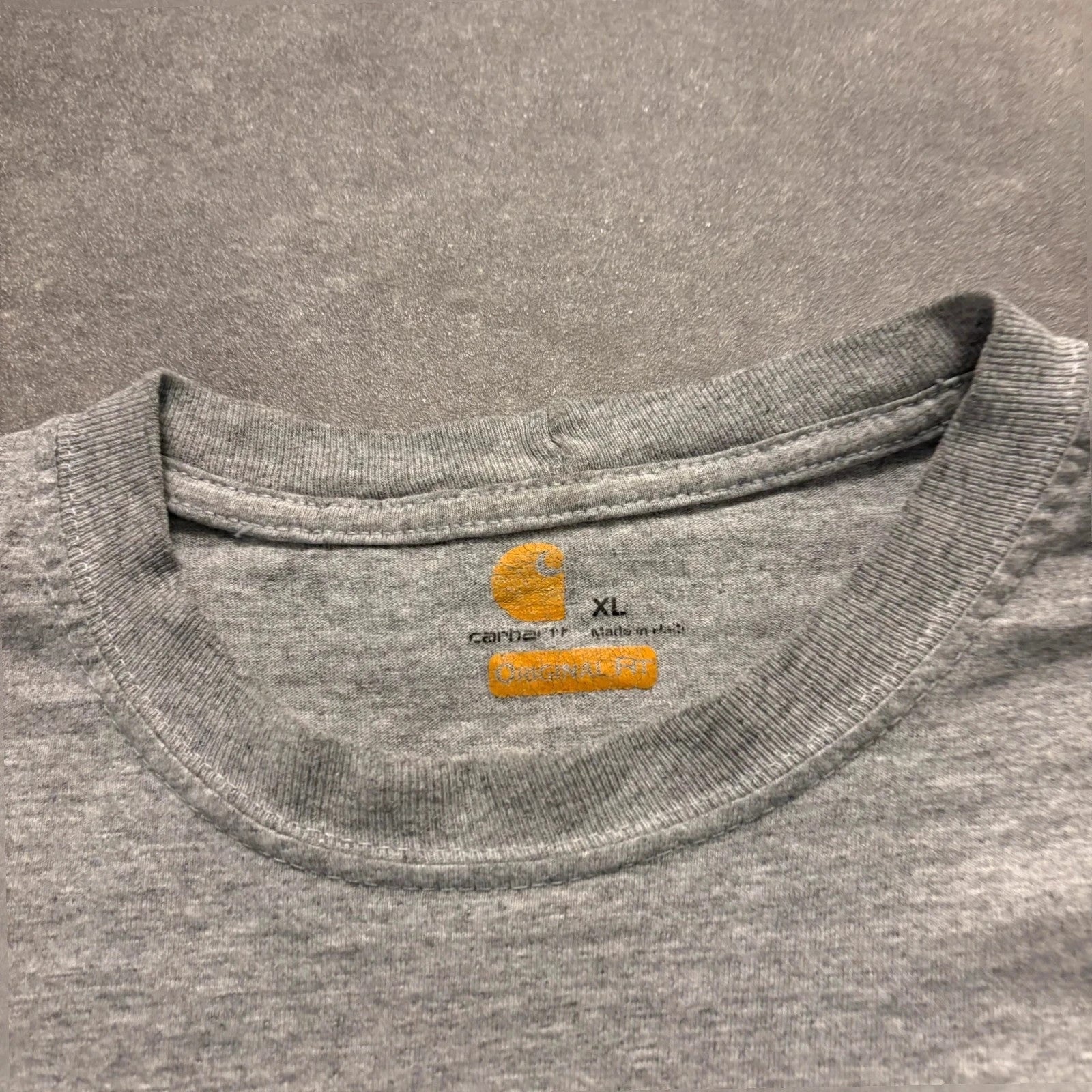 Carhartt grey Original Fit Pocket T-Shirt Mens XL Workwear Vintage Cotton Heavyweight