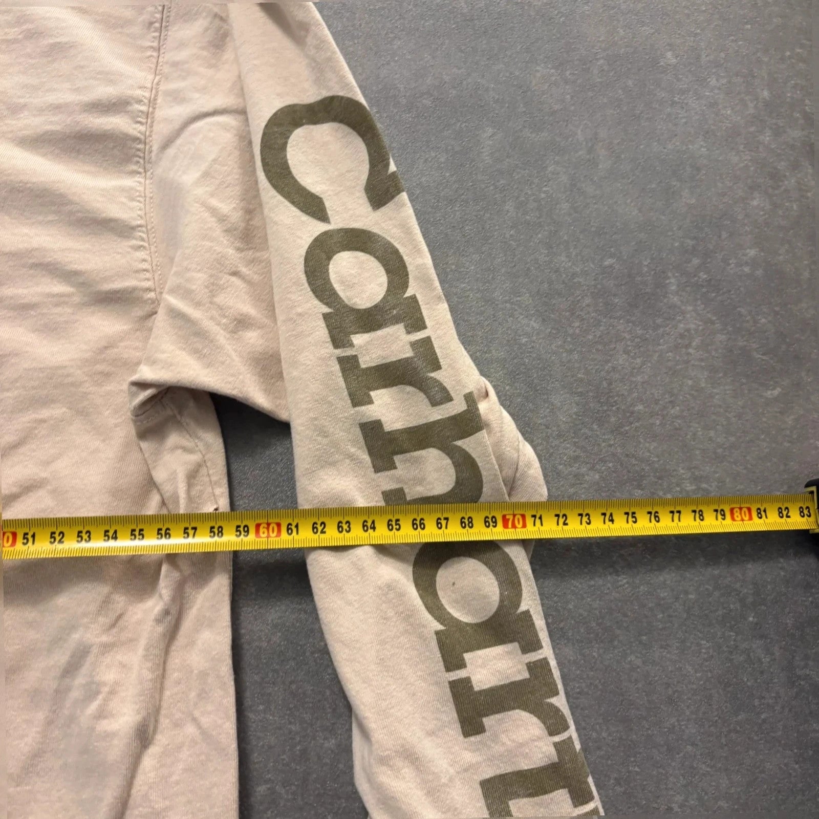 Carhartt Cream Vintage Long sleeve Since 1889 T-Shirt Mens XL 100% Cotton Workwear