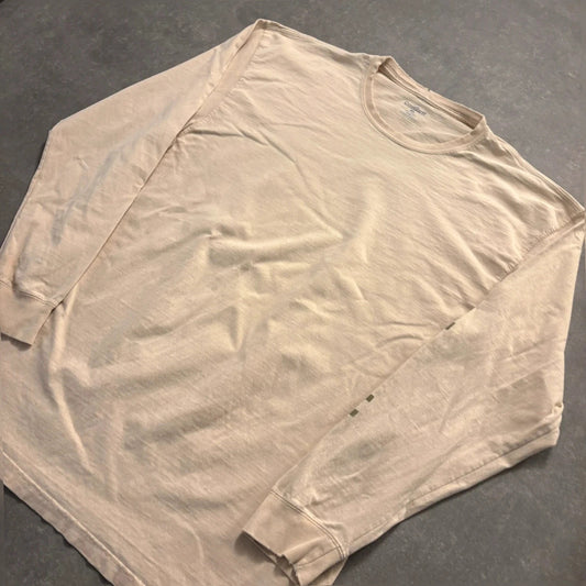Carhartt Cream Vintage Long sleeve Since 1889 T-Shirt Mens XL 100% Cotton Workwear