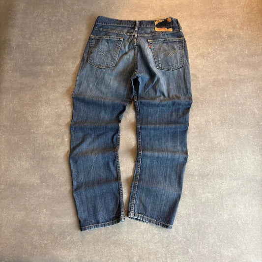 Levis 514 Straight Fit Jeans Mens W31 L30 Mid Wash Denim Vintage Red Tab Regular Straight Leg Faded