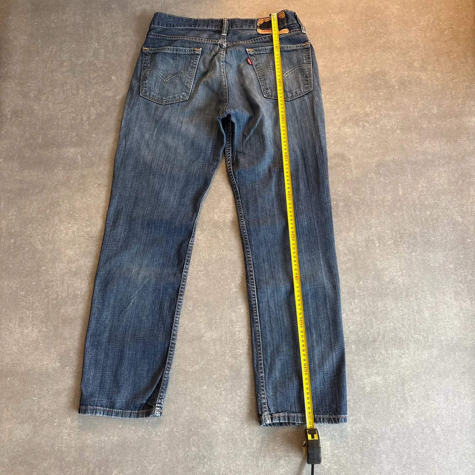 Levis 514 Straight Fit Jeans Mens W31 L30 Mid Wash Denim Vintage Red Tab Regular Straight Leg Faded