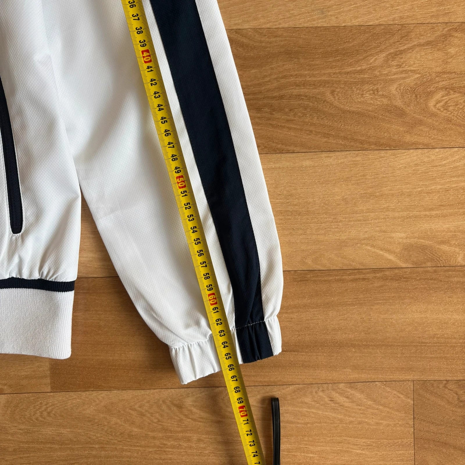 Lacoste Sport White Navy Green Colourblock Zip Up Vintage Track Jacket Streetwear Mens