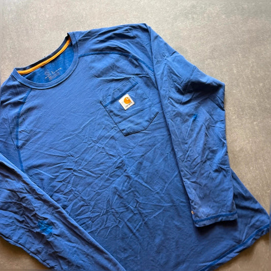 Carhartt blue Pocket Long Sleeve t Shirt