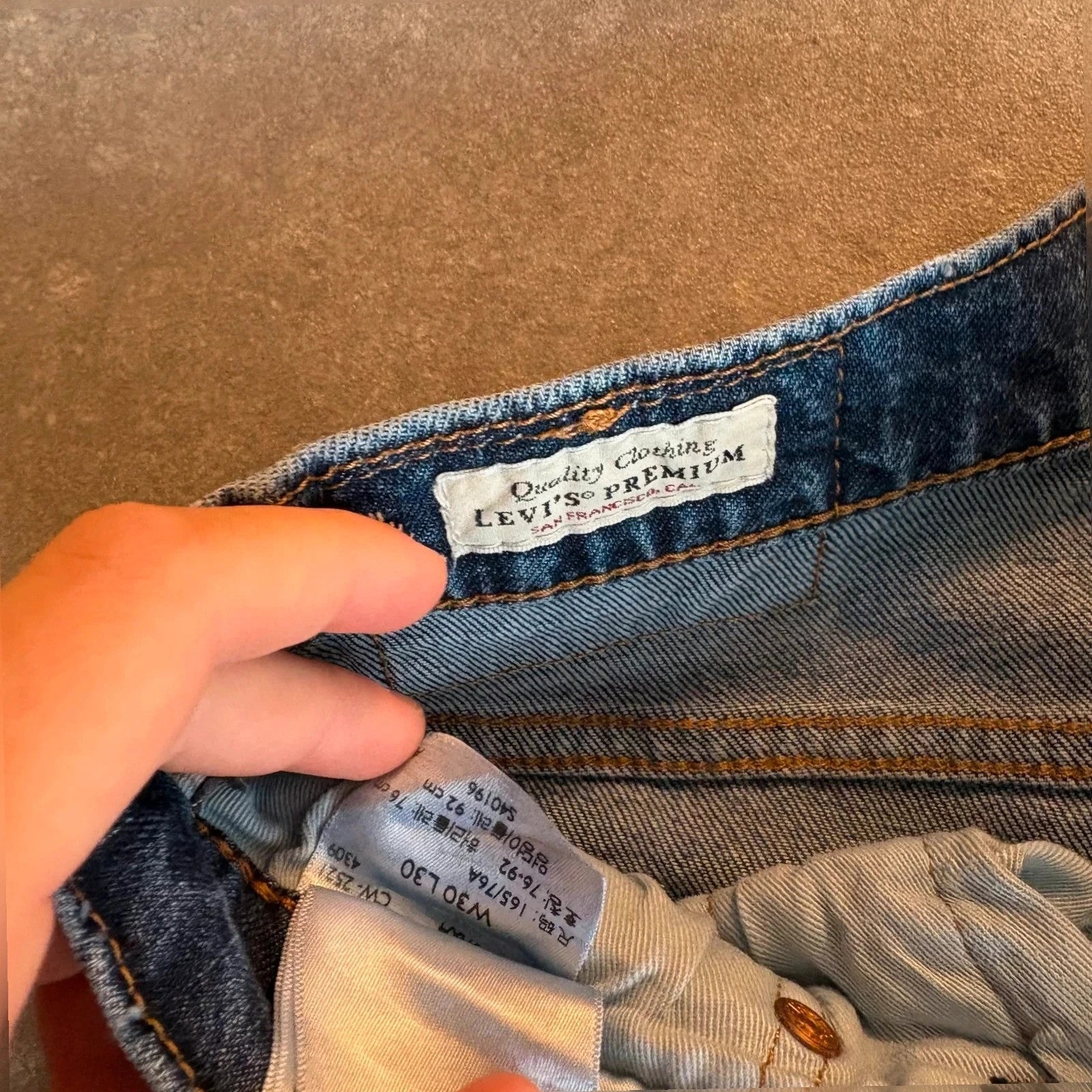 Levis 511 Slim Fit Jeans Mens W30 L30 classic Blue Denim Vintage Red Tab Tapered Slim Straight Wash