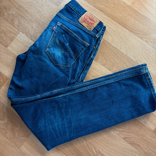 Levis 511 Blue Slim Fit Straight Leg Vintage Denim Jeans Workwear Mens