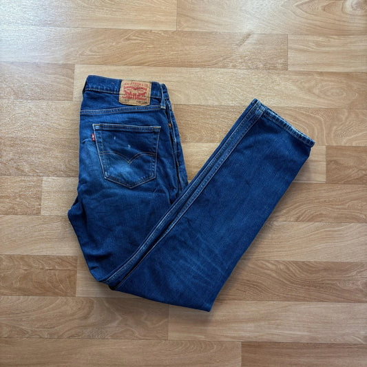Levis 511 Blue Slim Fit Straight Leg Vintage Denim Jeans Workwear Mens