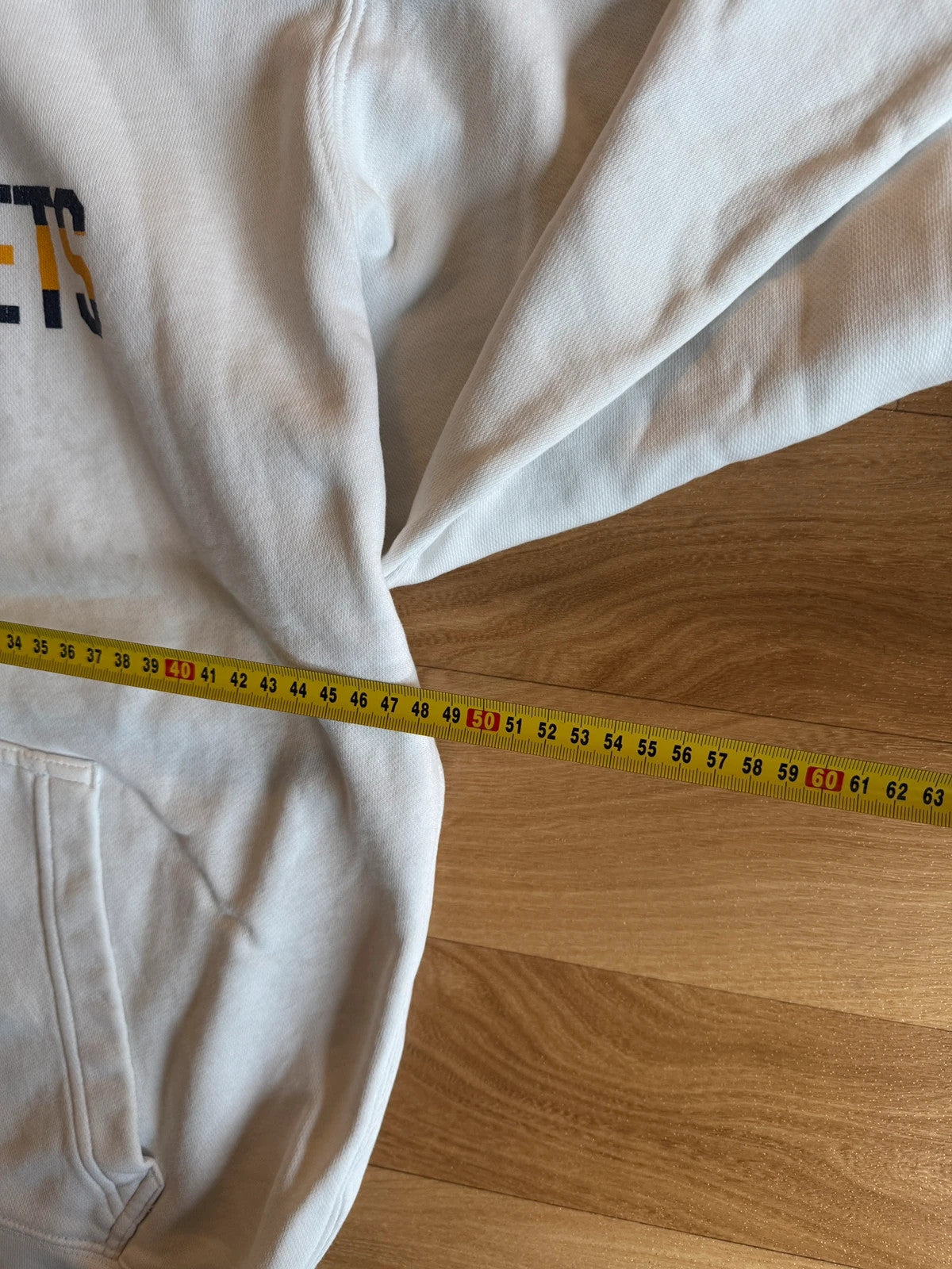 Nike White Yellow Jackets Spellout Vintage Collegiate Athletic Hoodie Mens