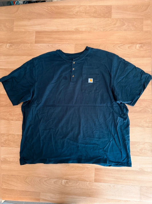 Carhartt black Loose Fit Pocket Tee Vintage Distressed Workwear Crew Neck T-Shirt Mens