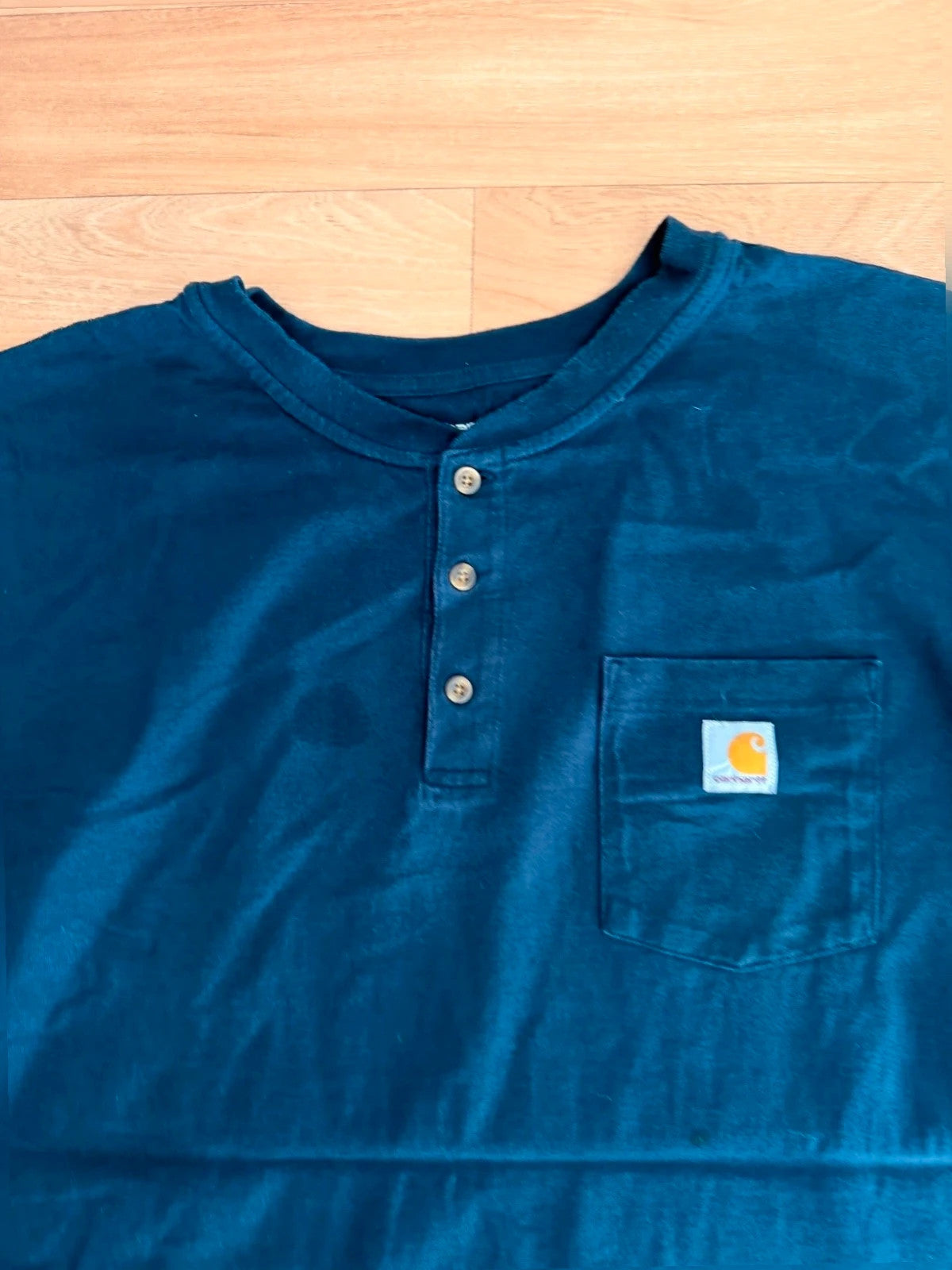 Carhartt black Loose Fit Pocket Tee Vintage Distressed Workwear Crew Neck T-Shirt Mens