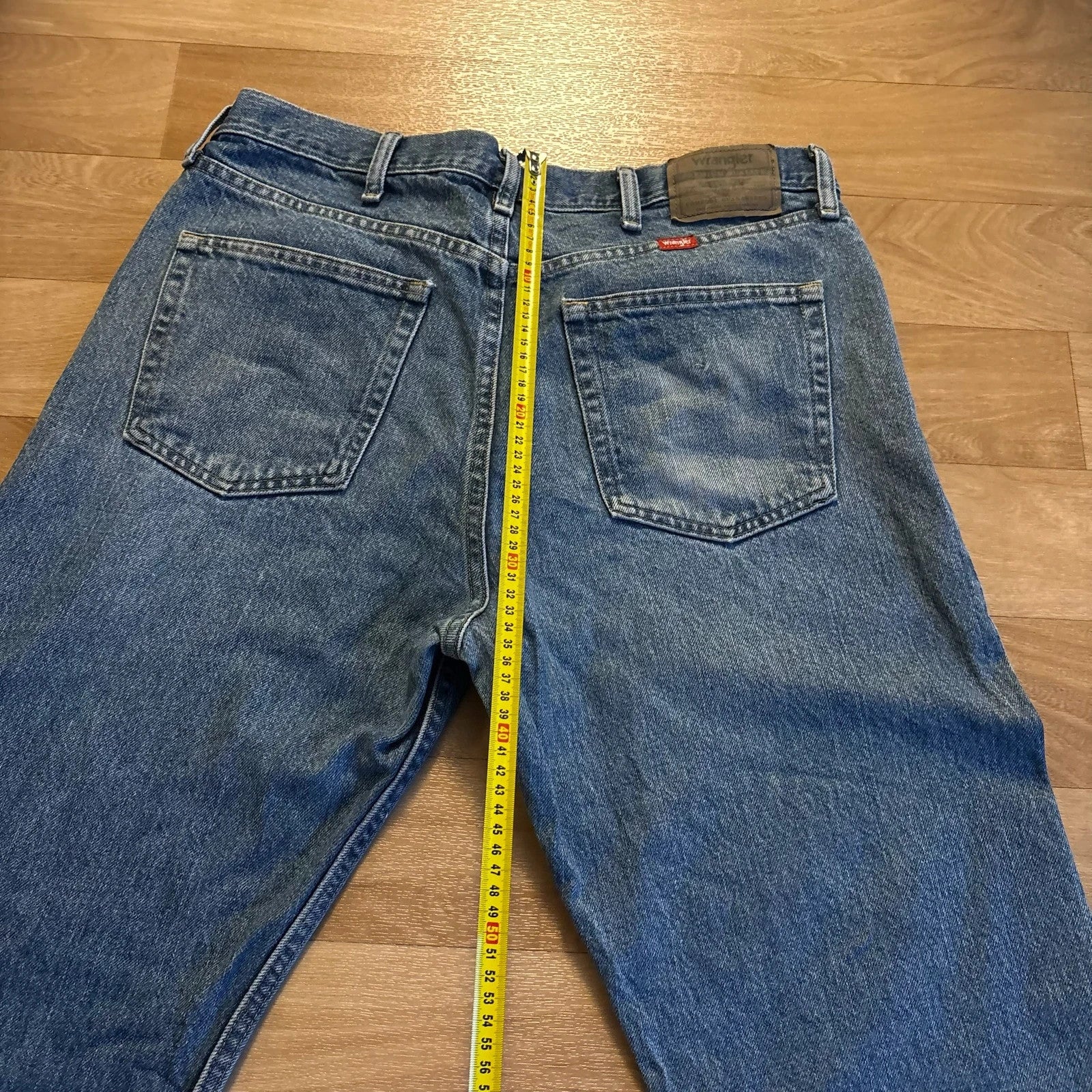 Wrangler Blue Denim Workwear Rugged Mens