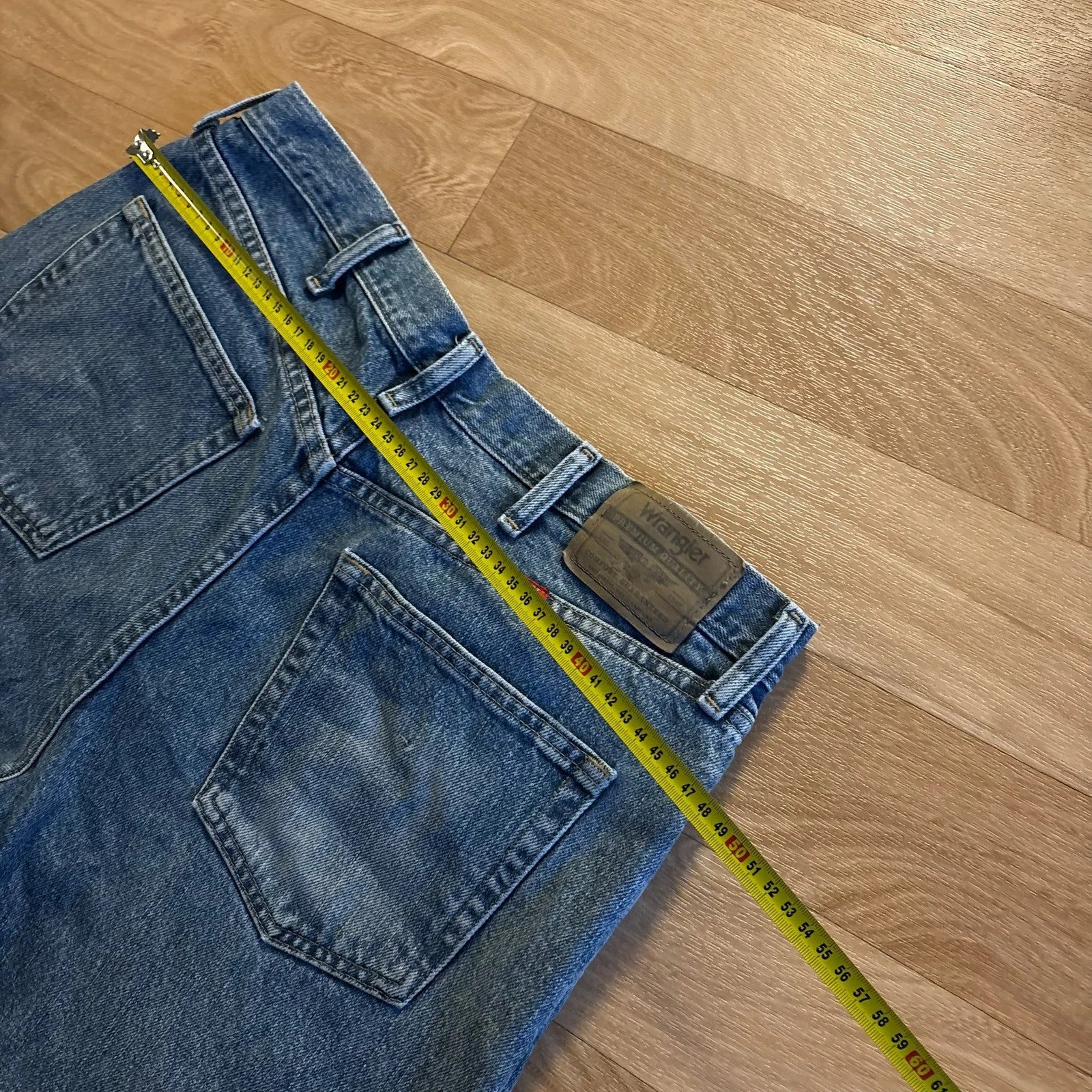 Wrangler Blue Denim Workwear Rugged Mens