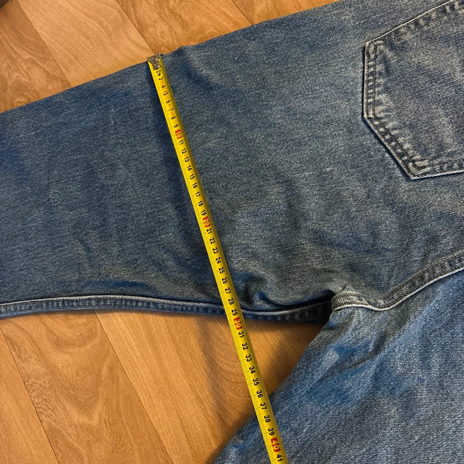 Wrangler Blue Denim Workwear Rugged Mens