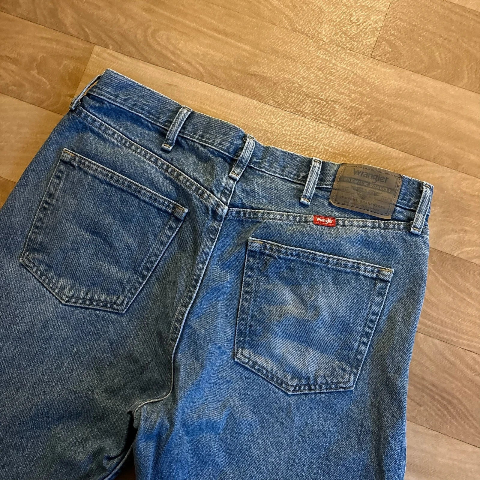 Wrangler Blue Denim Workwear Rugged Mens
