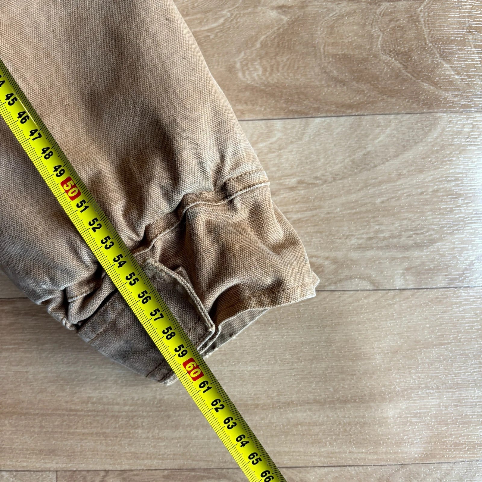 Dickies Tan Duck Canvas Sherpa Lined Hood Zip Up Workwear Jacket Vintage Distressed Mens