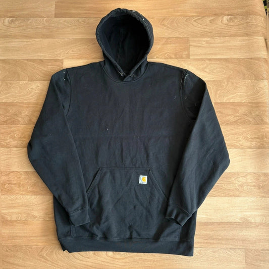 Carhartt Black Loose Fit Workwear Vintage Hoodie rugged Streetwear Mens