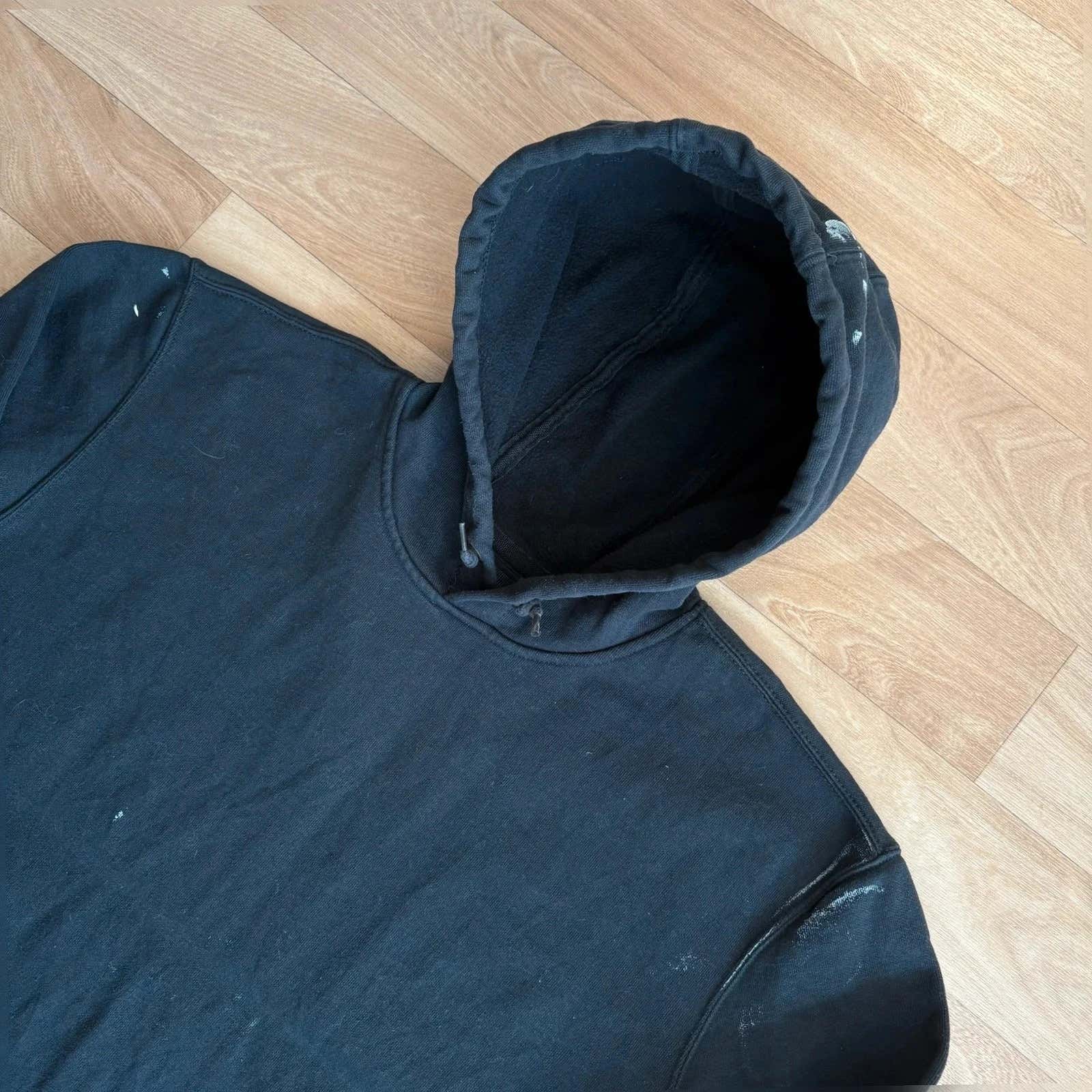 Carhartt Black Loose Fit Workwear Vintage Hoodie rugged Streetwear Mens