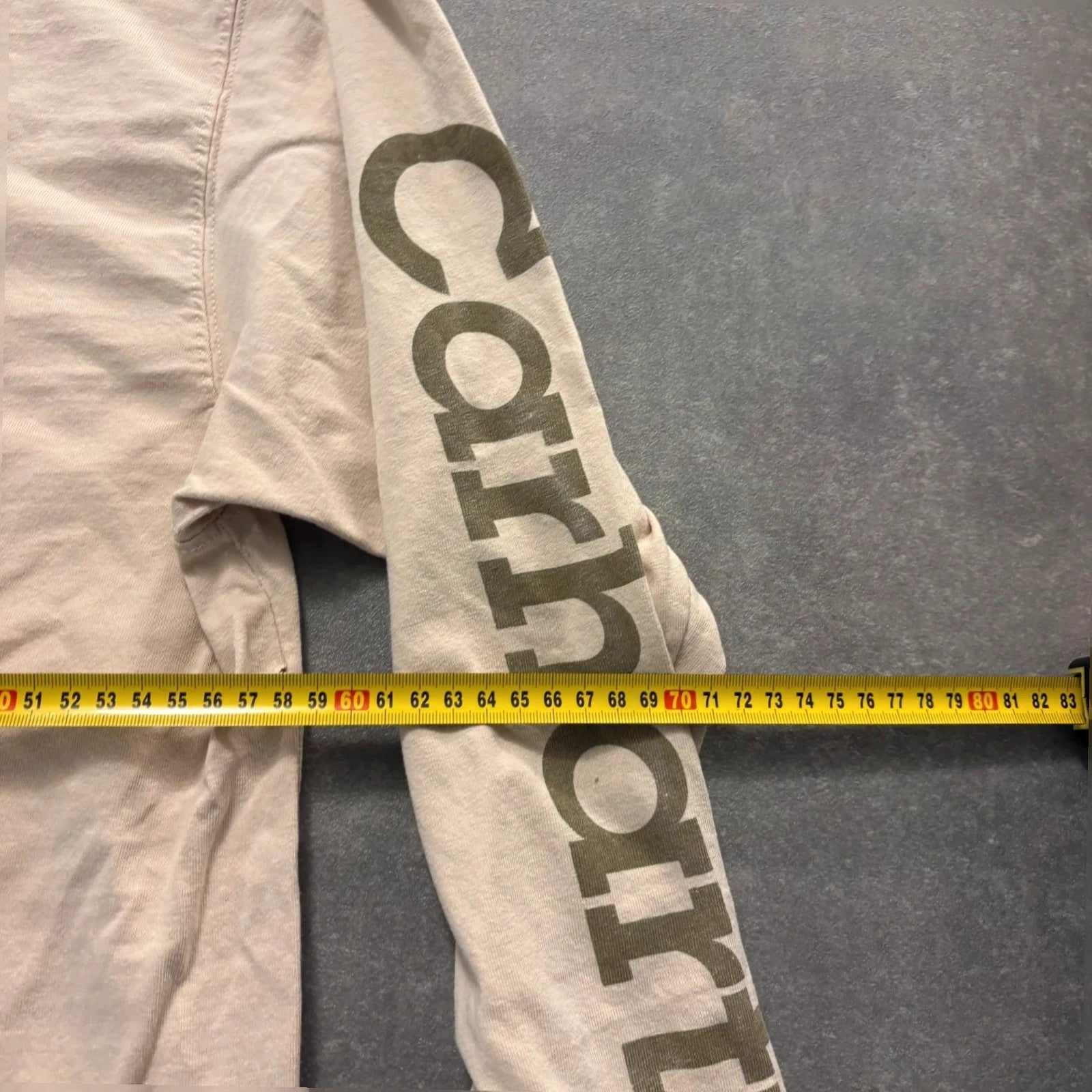 Carhartt Cream vintage Long sleeve Since 1889 T-Shirt Mens XL 100% Cotton Workwear