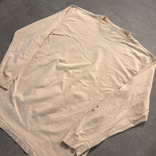 Carhartt Cream vintage Long sleeve Since 1889 T-Shirt Mens XL 100% Cotton Workwear