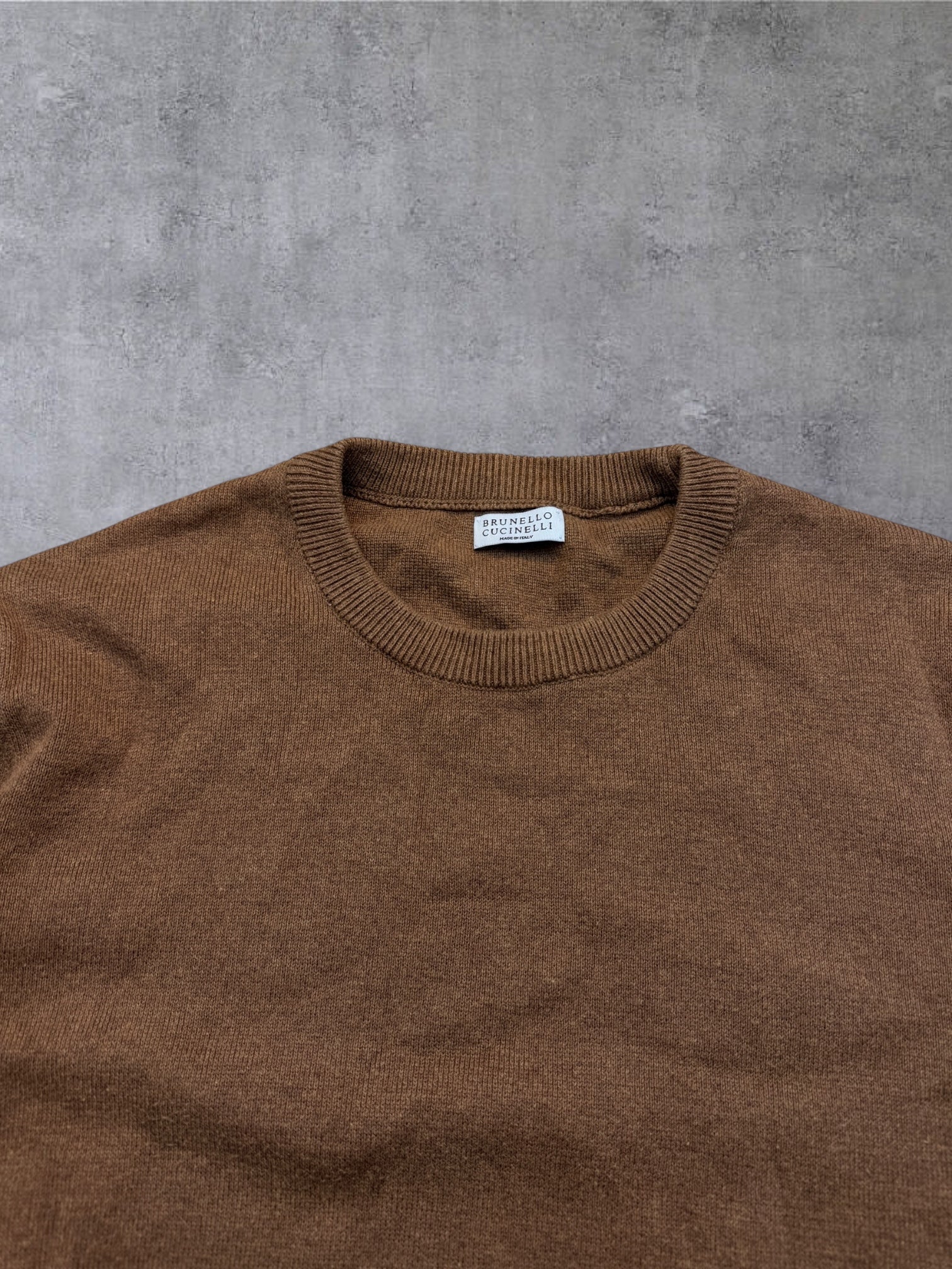 Brunello Cucinelli Crewneck Sweater – Brown (Size M, Made in Italy)