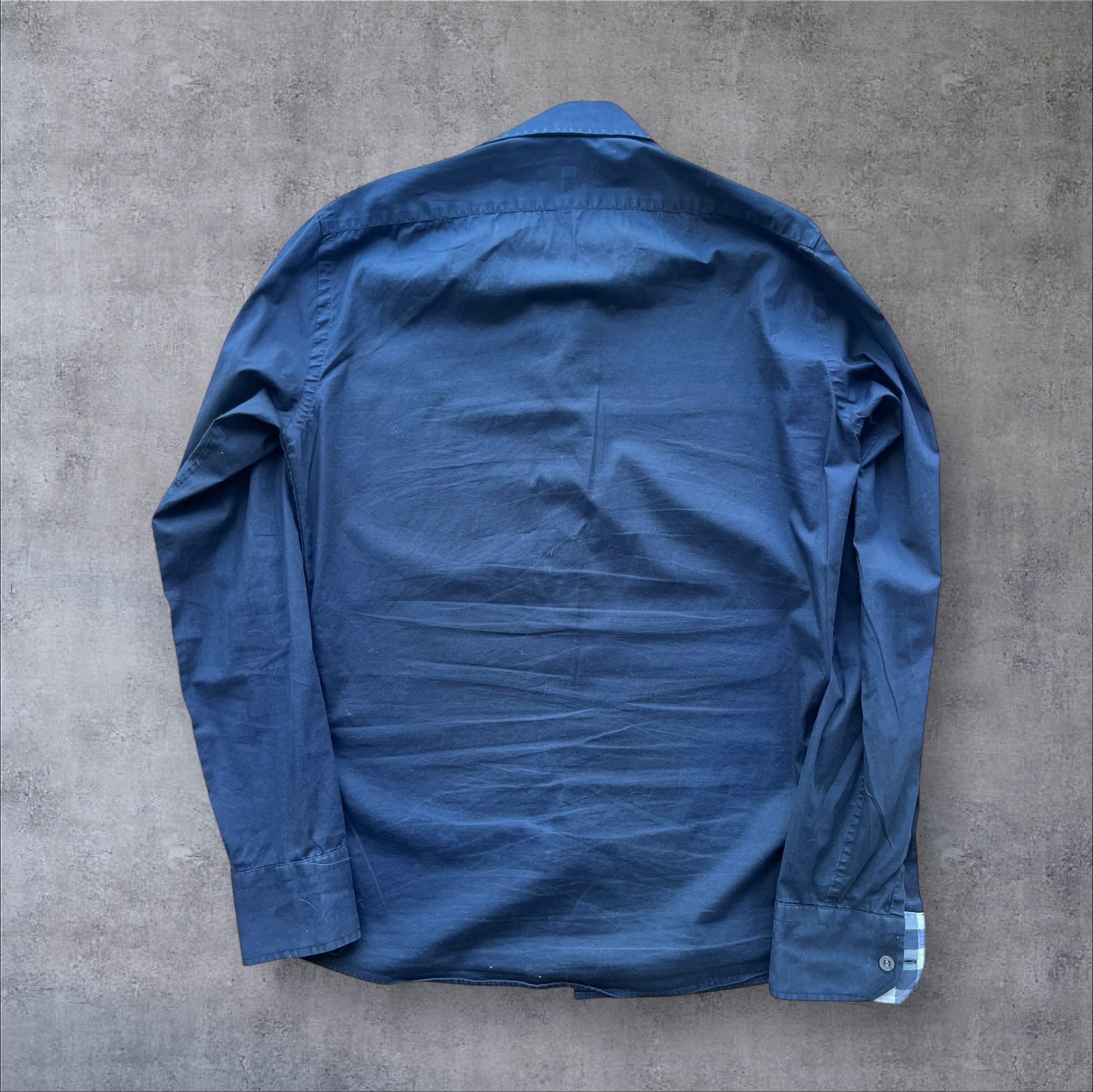 Burberry black long sleeve polo shirt