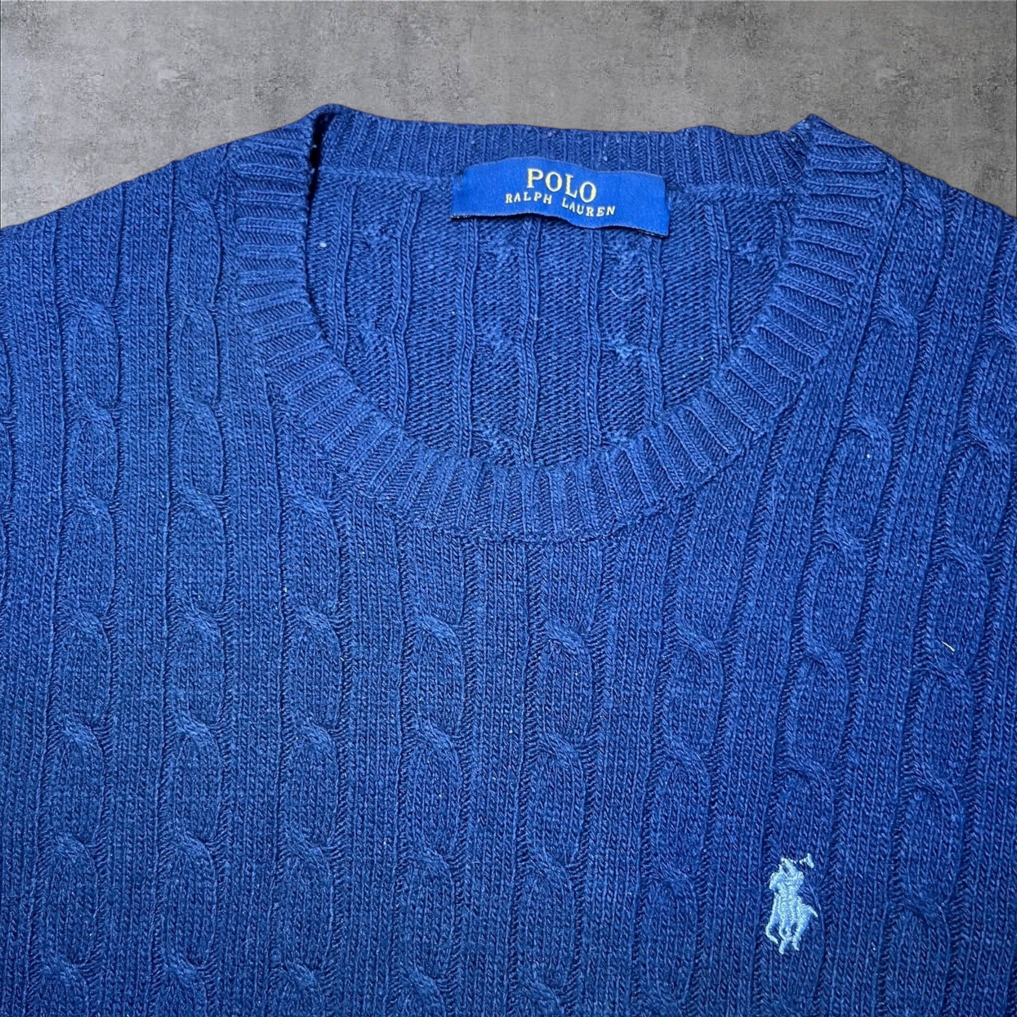 Ralph Lauren Blue Cable-Knit Sweater