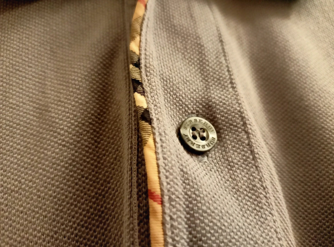 Burberry grey polo shirt