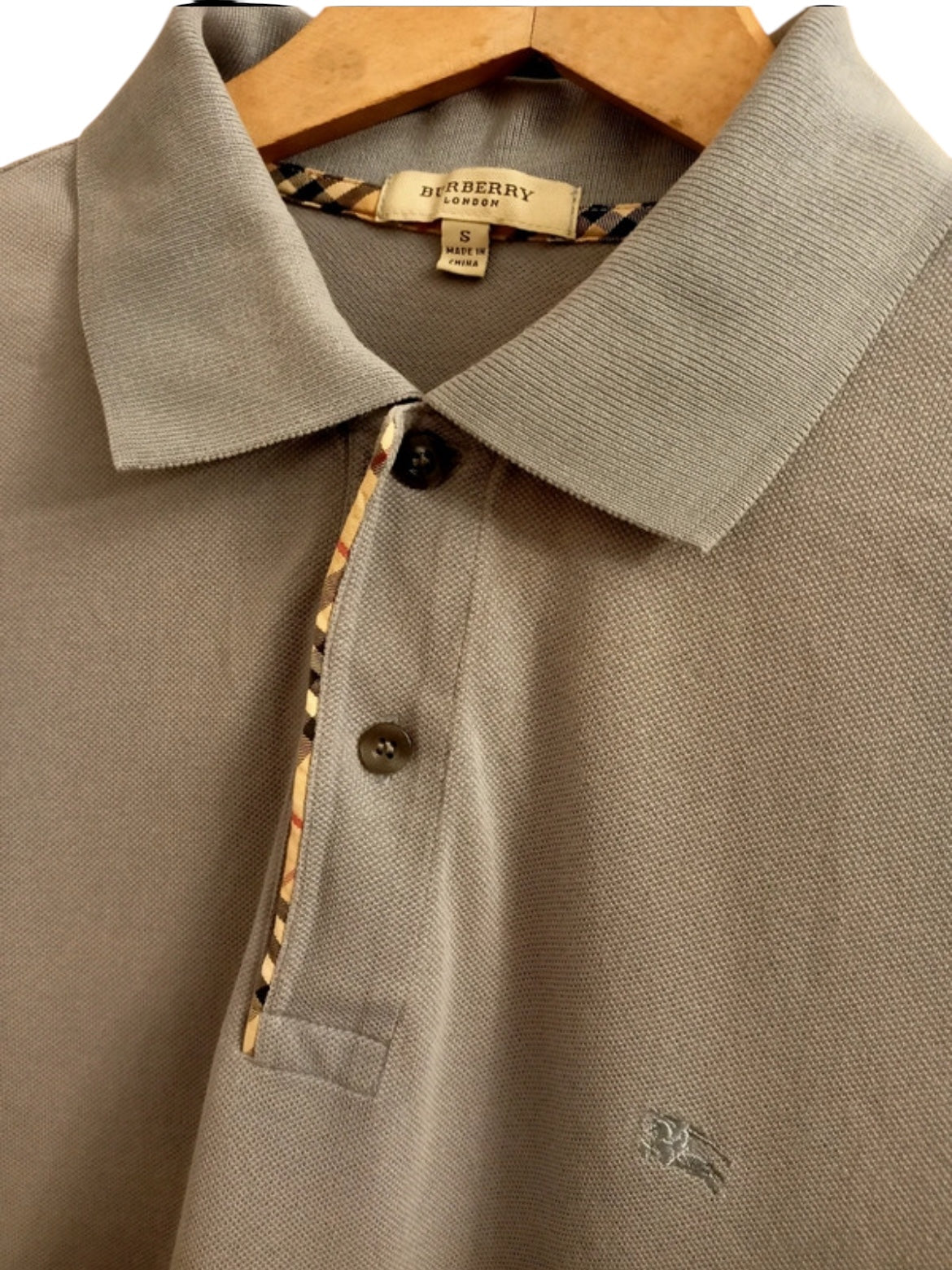 Burberry grey polo shirt