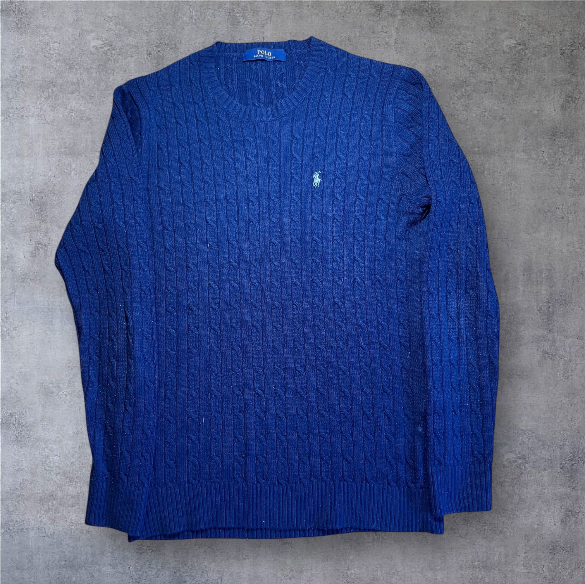 Ralph Lauren Blue Cable-Knit Sweater
