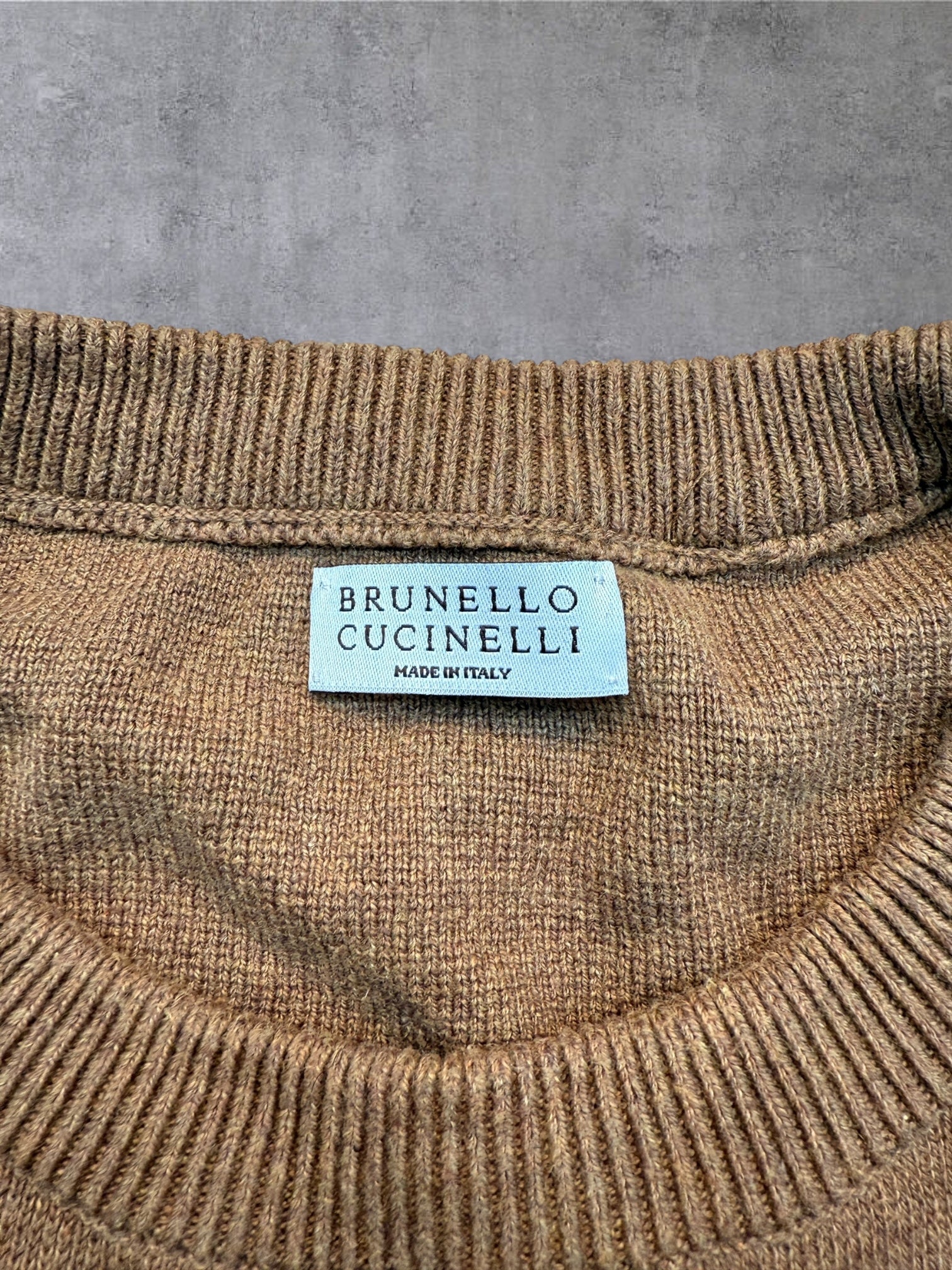 Brunello Cucinelli Crewneck Sweater – Brown (Size M, Made in Italy)