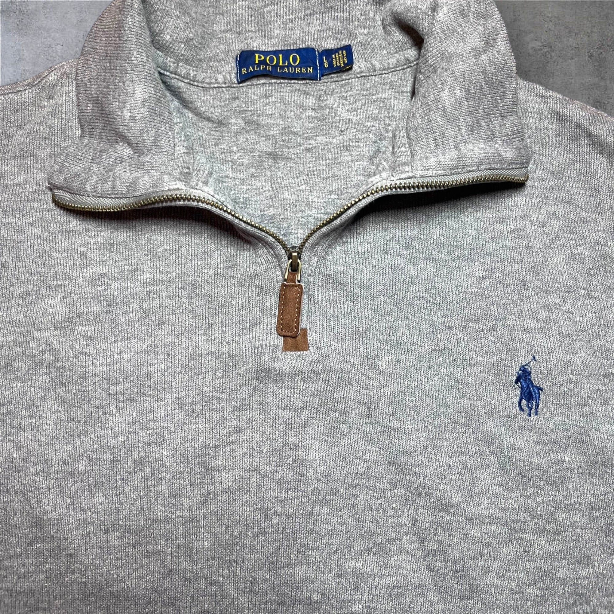 Polo Ralph Lauren - Grey Quarter Zip Sweater